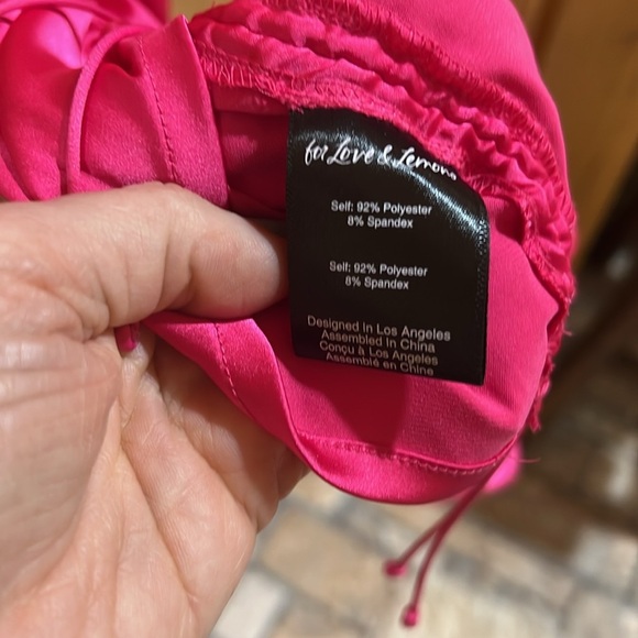 For Love And Lemons Mirage Mirrord Hot Pink Mini Dress or Lingerie M NWT - Picture 9 of 16